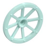 Wheel Wagon Large (33mm D.), hole notched for wheels holder pin (Light Aqua)