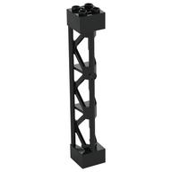 Support 2 x 2 x 10 Girder Triangular Vertical - Type 4 - 3 Posts, 3 Sections (Black)