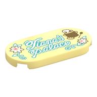 Tile Round 2 x 4 with 'Tiana's Palace' Sign Print (Bright Light Yellow)