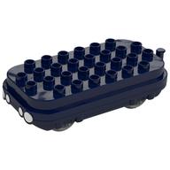 Duplo Train Engine Base, Push & Go Motor with White Headlights (Dark Blue)