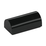 Brick Curved 1 x 2 x 2/3 Double Curved Top, No Studs (Black)