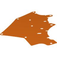 Wing, Right, Dragon, Scalloped, 25 x 19 (Reddish Orange)