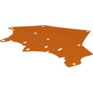 Wing, Left, Dragon, Scalloped, 25 x 19 (Reddish Orange)