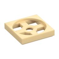 Turntable 2 x 2 Plate, Base (Tan)