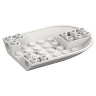 Aircraft Fuselage Curved Forward 6 x 8 Bottom with 2 Pin Holes (White)