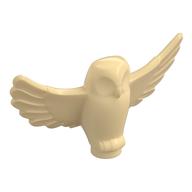 Animal, Bird, Owl Small with Open Wings [Plain] (Tan)