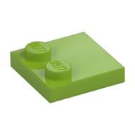 Plate Special 2 x 2 with Only 2 studs (Lime)