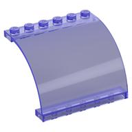 Panel 6 x 5 x 3 1/3 Curved Top (Trans-Purple)