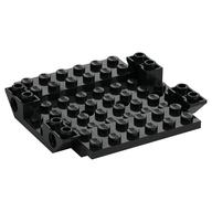 Aircraft Fuselage 8 x 8 Bottom with 4 Pin Holes (Black)