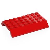 Brick Sloped 45° 6 x 8 Double with 4 x 8 Cutout (Red)