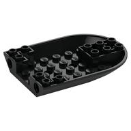 Aircraft Fuselage Curved Forward 6 x 8 Bottom with 2 Pin Holes (Black)