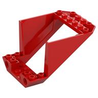 Aircraft Fuselage Straight Aft Section 6 x 8 x 4 with Opening (Red)