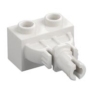 Brick Special 1 x 2 with Rotation Joint Pin (White)