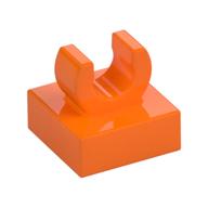 Tile Special 1 x 1 with Clip with Rounded Edges (Orange)