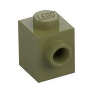 Brick Special 1 x 1 with Stud on 1 Side (Olive Green)