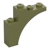 Brick Arch 1 x 4 x 3 (Olive Green)