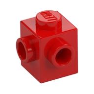 Brick Special 1 x 1 with Studs on 2 Adjacent Sides (Red)