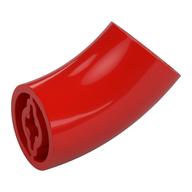 Brick Round 2 x 2 D. Tube with 45° Elbow and Axle Holes (Crossholes) at Each End [LONG] (Red)