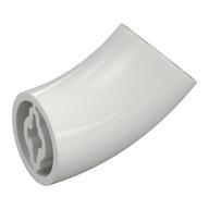 Brick Round 2 x 2 D. Tube with 45° Elbow and Axle Holes (Crossholes) at Each End [LONG] (White)