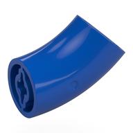 Brick Round 2 x 2 D. Tube with 45° Elbow and Axle Holes (Crossholes) at Each End [LONG] (Blue)