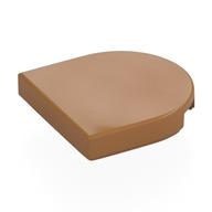 Tile Round 2 x 2 Half Circle (Medium Nougat)