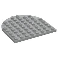 Plate 8 x 8 with Rounded End (Light Bluish Gray)