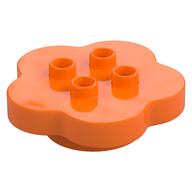 Duplo Flower 4 x 4 x 1 with 4 Top Studs (Orange)