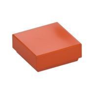 Tile 1 x 1 with Groove (Reddish Orange)