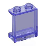 Panel 1 x 2 x 2 [Side Supports / Hollow Studs] (Trans-Purple)