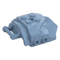 Large Figure Cover 4 x 5 x 2 with Bar, 4 Studs, Ridged (Sand Blue)