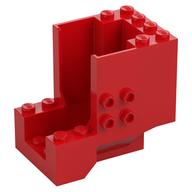 Brick Special 4 x 6 x 4 with 2 x 2 Studs on both Sides (4+ Cockpit) (Red)