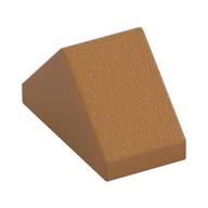 Brick Sloped 45° 2 x 1 Double with Inside Stud Holder (Medium Nougat)