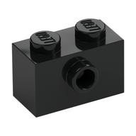Brick Special 1 x 2 with 1 Center Stud on 1 Side, Bottom Stud Holder (Black)