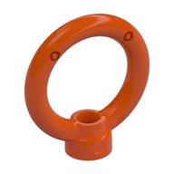 Plate Special, 1 x 1 Stud with 3 x 3 Ring on Top (Reddish Orange)