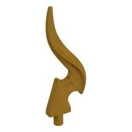 Wave / Flame Rounded Single with Pin (Pearl Gold)