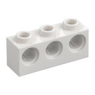 Technic Brick 1 x 3 [3 Pin Holes] (White)