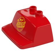 Duplo Truck / Semi-Tractor, Cab Top / Air Foil with Yellow 'Rust-eze' Logo Print (Red)