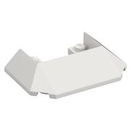 Brick Wedged, Sloped 45° 6 x 4 Double / 33°, 9 Bottom Tubes [Train Roof] (White)