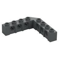 Technic Brick 5 x 5 Right Angle (1 x 4 - 1 x 4) (Dark Bluish Gray)