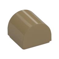 Brick Curved 1 x 1 x 2/3 Double Curved Top, No Studs (Dark Tan)