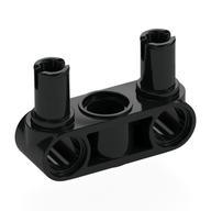Technic Pin Connector Hub Perpendicular 3L with 2 Pins (Black)