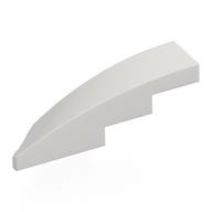 Brick Wedged, Curved 1 x 4 with Stud Notch Right (White)