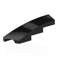 Brick Wedged, Curved 1 x 4 with Stud Notch Left (Black)