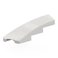 Brick Wedged, Curved 1 x 4 with Stud Notch Left (White)