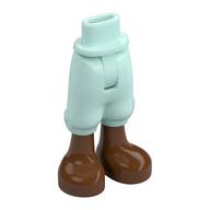 Minidoll Hips and Cropped Trousers with Reddish Brown Boots Print (Light Aqua)