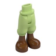 Minidoll Hips and Cropped Trousers with Reddish Brown Boots Print (Yellowish Green)