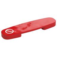 Duplo Train Action Plate with White Stripe in Circle Print, Stop Action (Red)