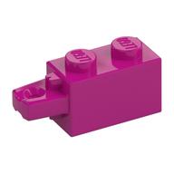 Hinge Brick 1 x 2 Locking with 1 Finger Horizontal End (Magenta)