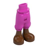Minidoll Hips and Cropped Trousers with Reddish Brown Boots Print (Dark Pink)