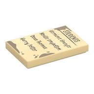 Tile 2 x 3 with Checklist, 'STUDENTS', Names Print (Tan)